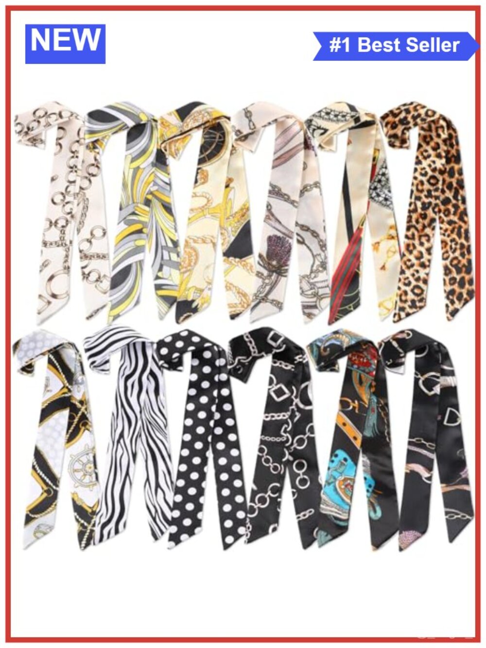 Satin Purse Scarf Set 12 Piece Headband Hair Ribbon